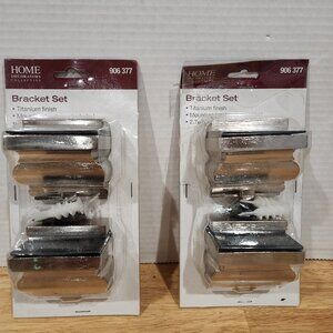 2-Packs Home Decorators Collections Bracket Set Titanium Finish 906 377 New